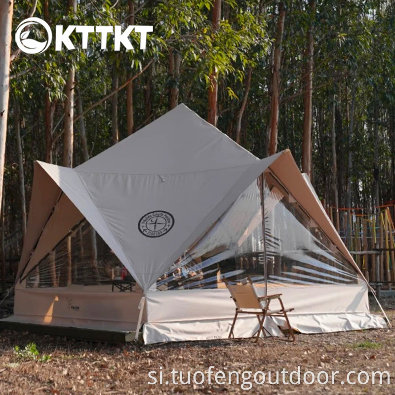 A Large And Medium Tent With Four Pointed Roof Jpg